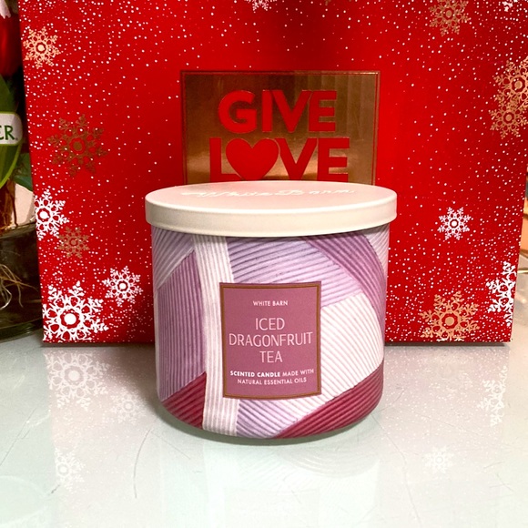 Bath And Body Works Iced Dragonfruit Tea 3 Wick Candle BBW - Picture 4 of 6